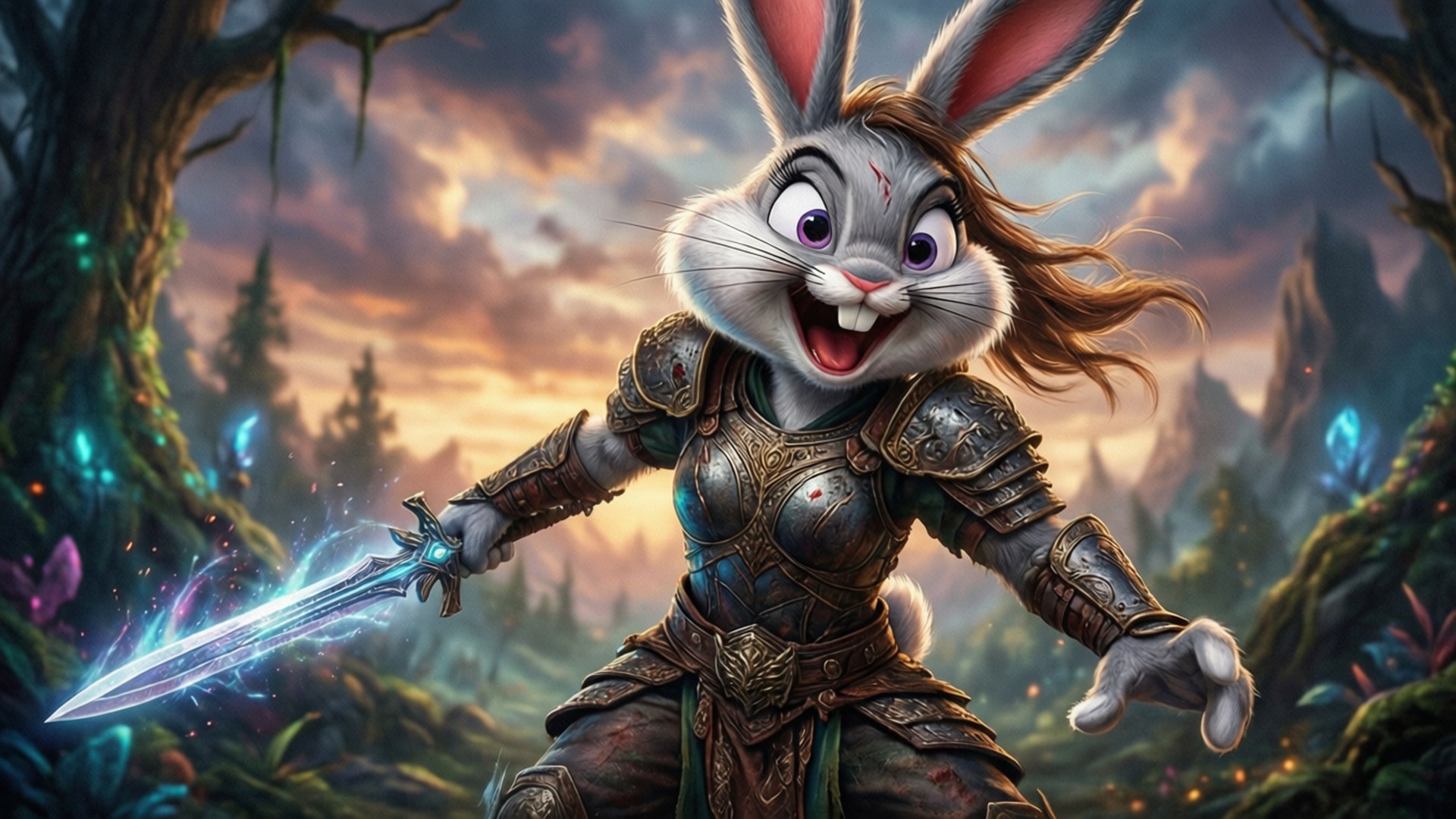 Warrior Bunny by Wallpapers.art Studio