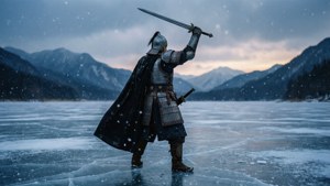 Warrior on Frozen Lake