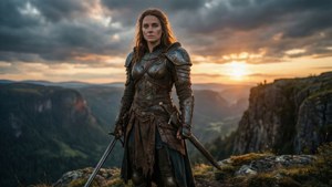 Warrior Princess at Sunset