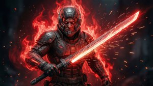 Warrior's Red Aura