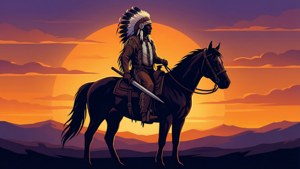 Warrior Sunset Silhouette