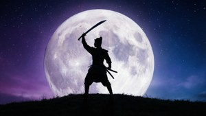 Warrior Under Full Moon