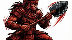 Warrior with Macuahuitl