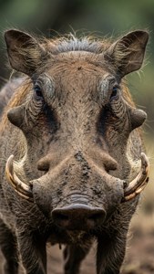 Warthog Close-Up Portrait