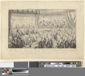 Wash proofs to accompany Westmacott's "The English Spy": The Maiden Brief, Dick Gradus's first appearance among the Worthies of Westminster Hall