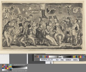 Wash proofs to accompany Westmacott's "The English Spy": The Oppidan's Museum or Eton Court of Claims at the Christopher