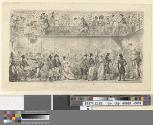 Wash proofs to accompany Westmacott's "The English Spy": The Royal Saloon Piccadilly