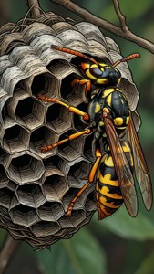 Wasp Nest Building