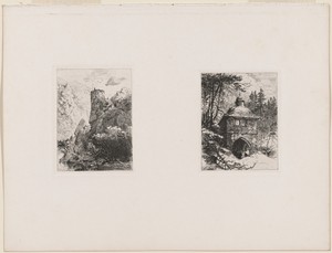 Watchtower on a Cliff with a Stream
