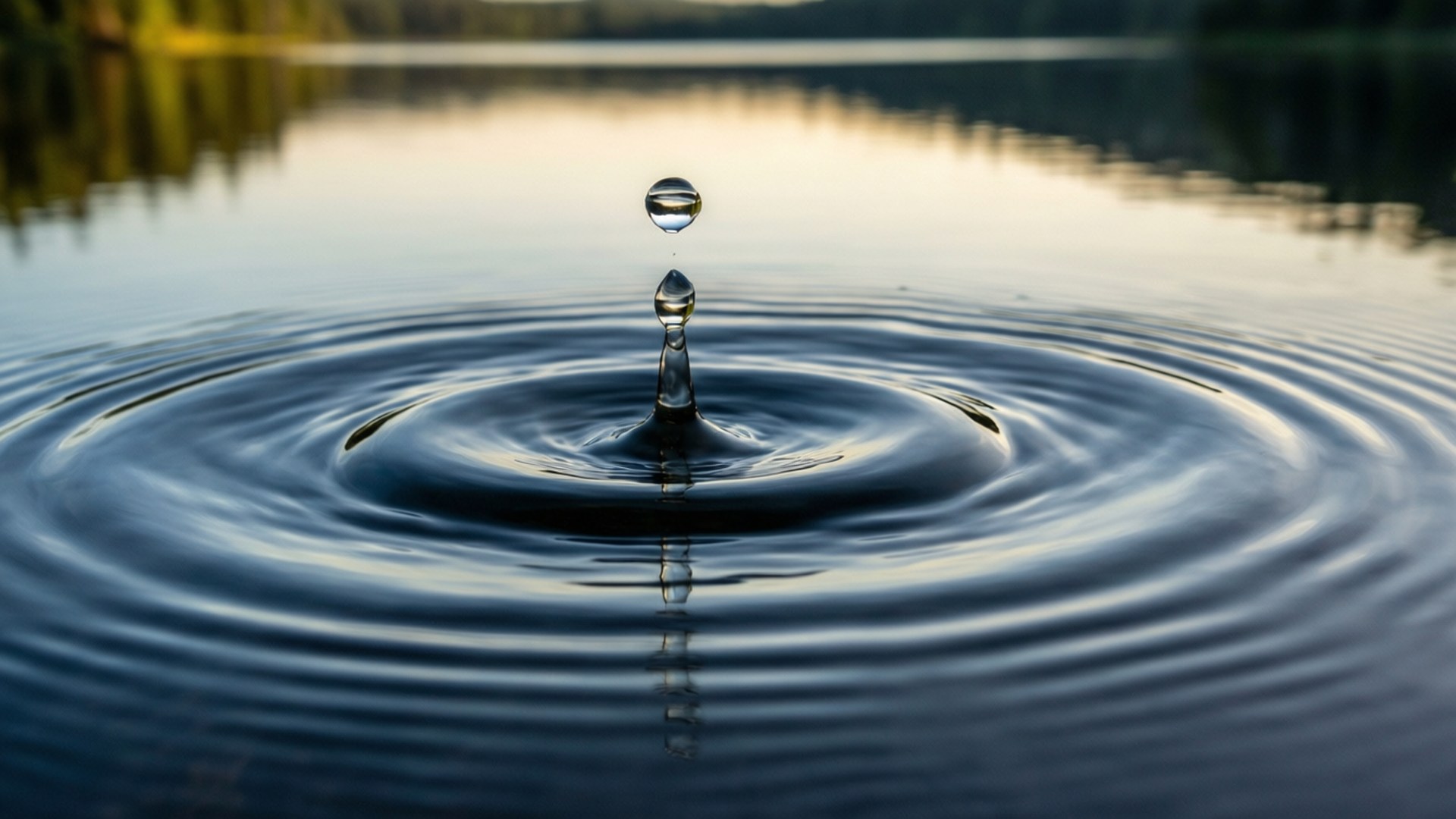 Water Drop Ripples by Wallpapers.art Studio