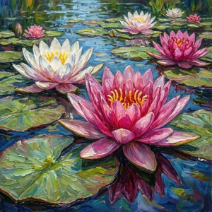 Water Lilies Close-Up