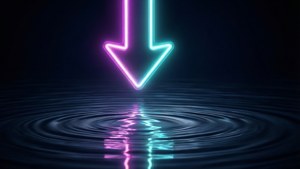 Water Ripple Neon Arrow
