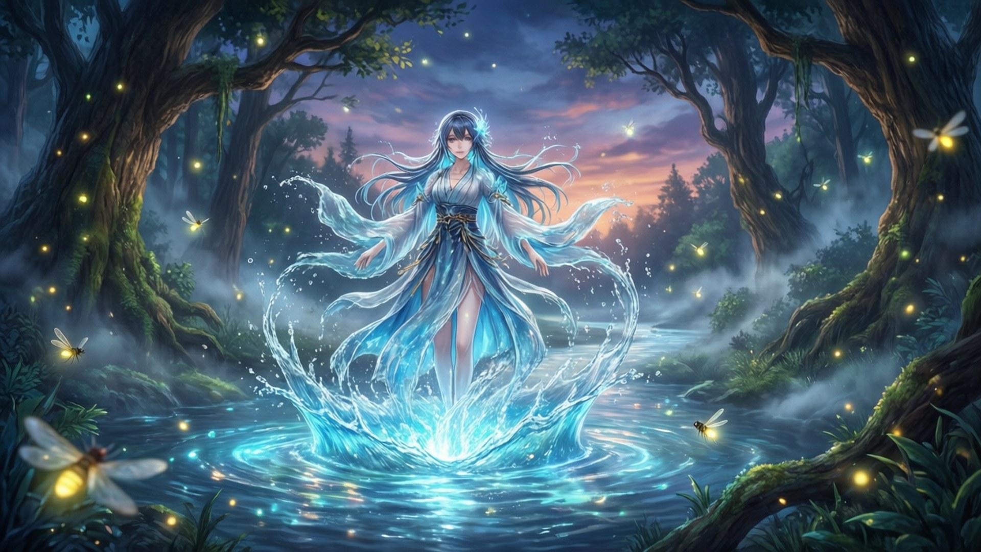 Water Spirit Twilight by Wallpapers.art Studio