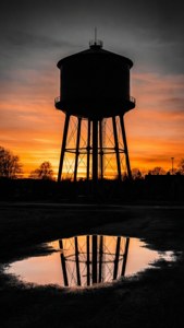 Water Tower Silhouette