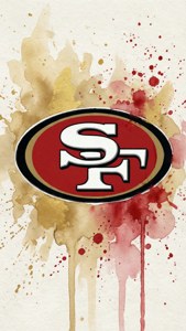 Watercolor 49ers Art