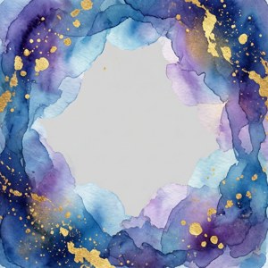 Watercolor Abstract Border