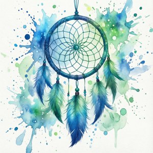 Watercolor Abstract Dream Catcher