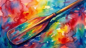 Watercolor Abstract Oar
