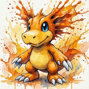 Watercolor Agumon
