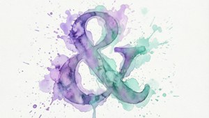 Watercolor Ampersand Dream