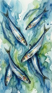 Watercolor Anchovy Dream