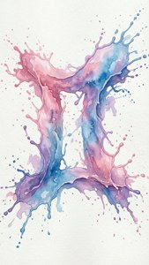 Watercolor Aquarius Splash