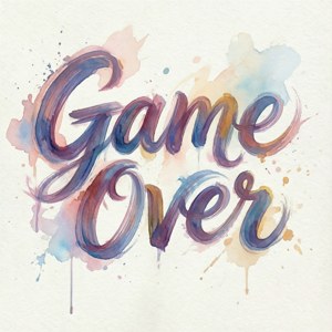 Watercolor Artistic Game Over