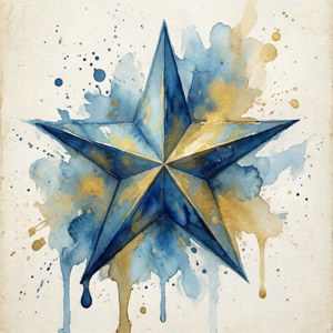 Watercolor Asterisk Splash