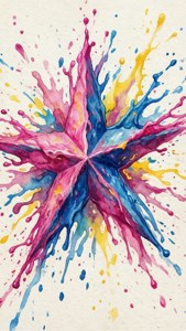 Watercolor Asterisk Splash