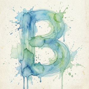 Watercolor B Splash