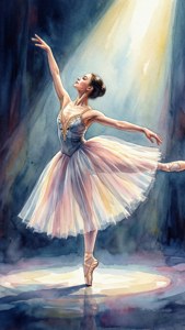 Watercolor Ballerina
