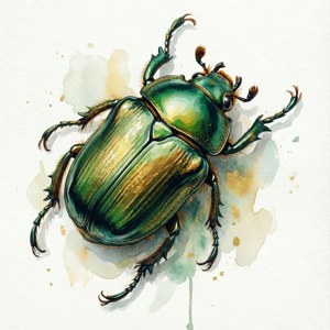 Watercolor Beetle