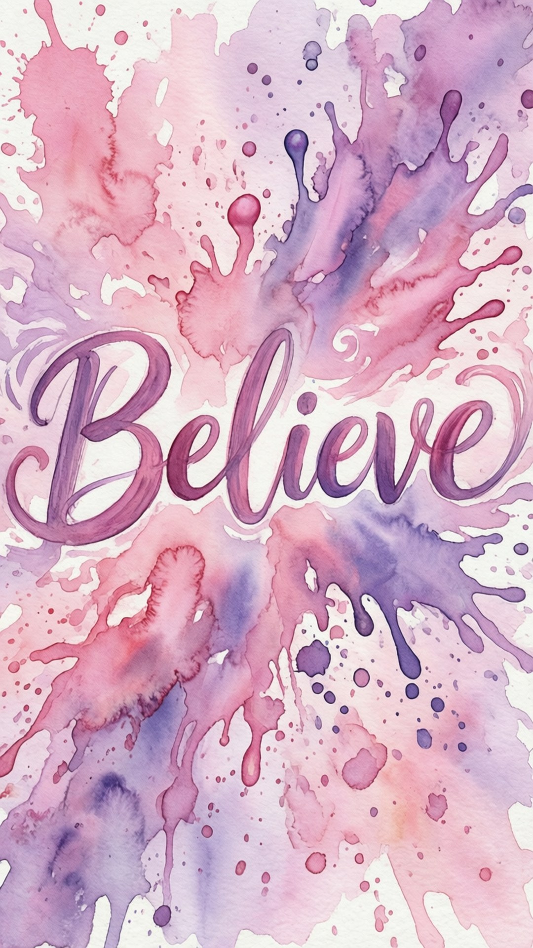 Watercolor Believe Dream by Wallpapers.art Studio