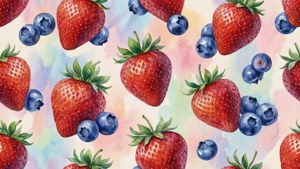 Watercolor Berry Pattern