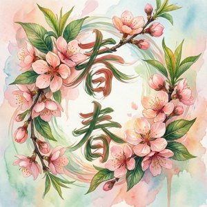Watercolor Blossom Couplets