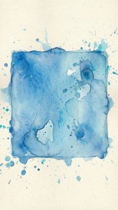 Watercolor Blue Square