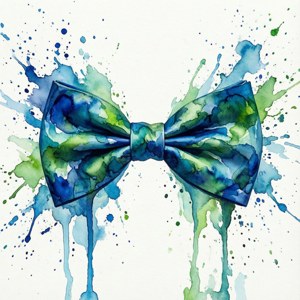 Watercolor Bowtie Splash