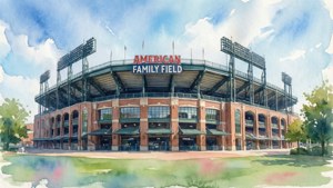 Watercolor Brewers Stadium