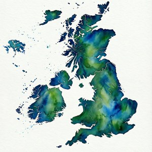 Watercolor British Isles