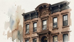 Watercolor Brownstone