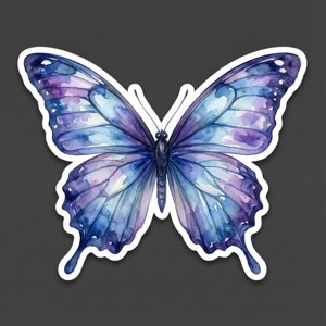 Watercolor Butterfly Sticker