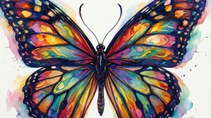 Watercolor Butterfly Wing