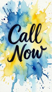 Watercolor Call Now Art