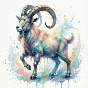 Watercolor Capricorn Dream