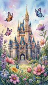 Watercolor Castle
