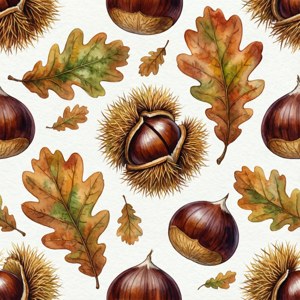 Watercolor Chestnut Pattern