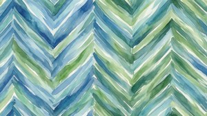Watercolor Chevron Blue Green