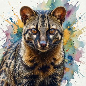 Watercolor Civet