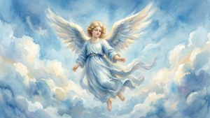 Watercolor Cloud Angel