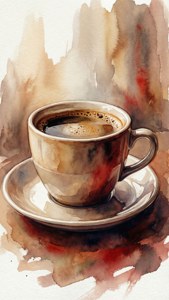 Watercolor Coffee Cup